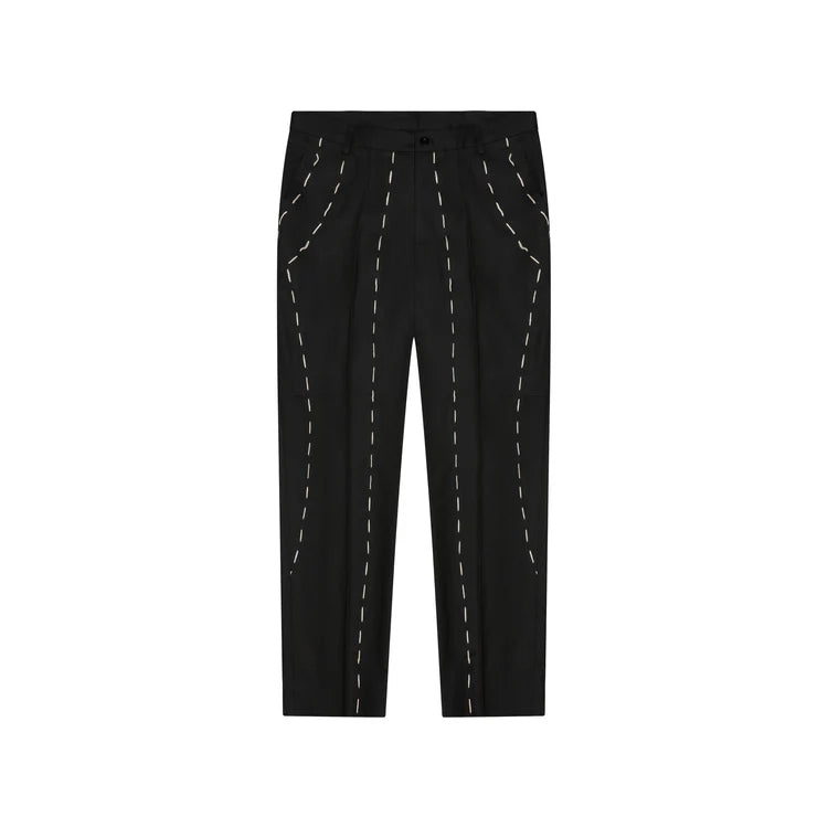 [Black] Hand Embroidered Suit Bottom