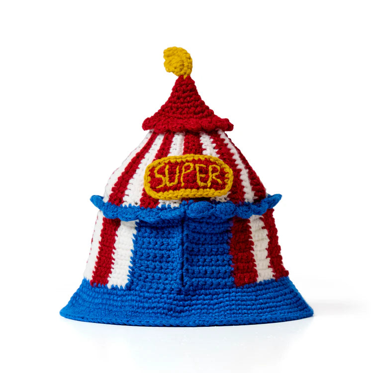 [Multicolor] Circus Crochet Bucket Hat
