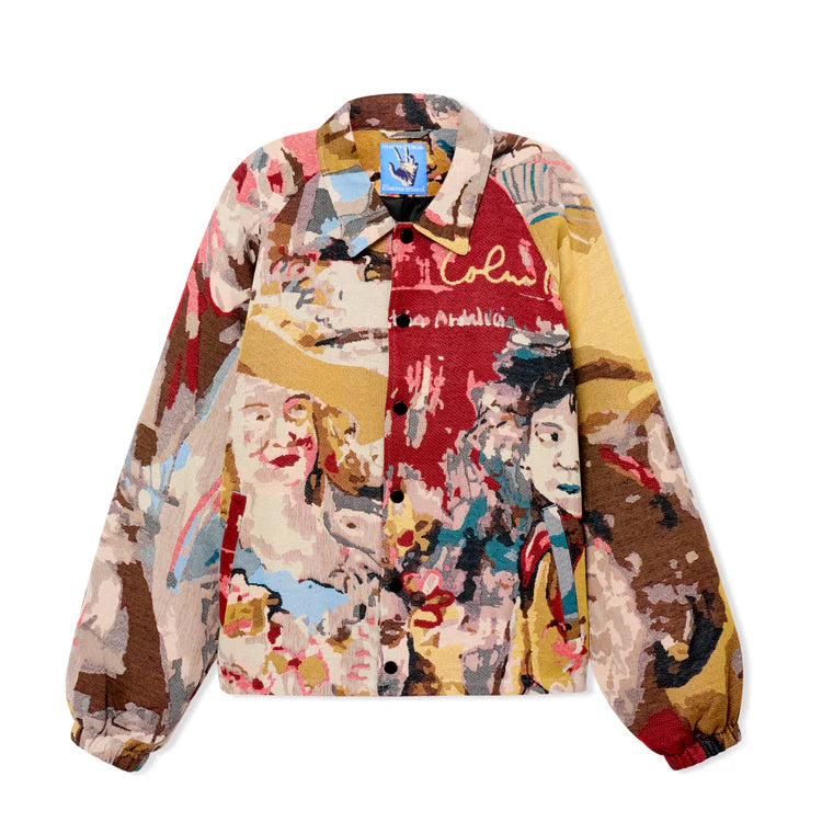 [Multicolor] Jaquarded Paintings Jacket