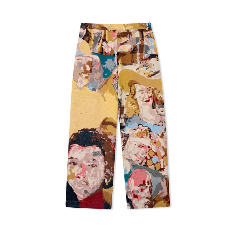 [Multicolor] Paintings Jacquard Double Pleated Jacket