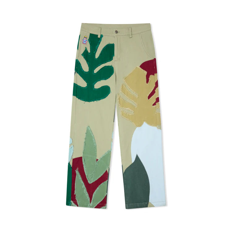 [Multicolor] Leaf Patchwork Baggy Pant