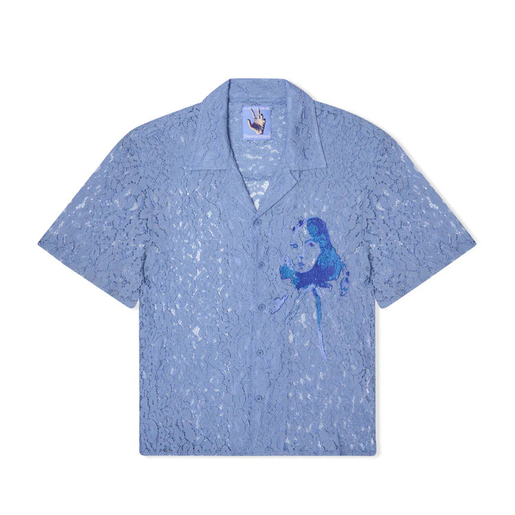 [Blue] Lace Girl Painting Shirt