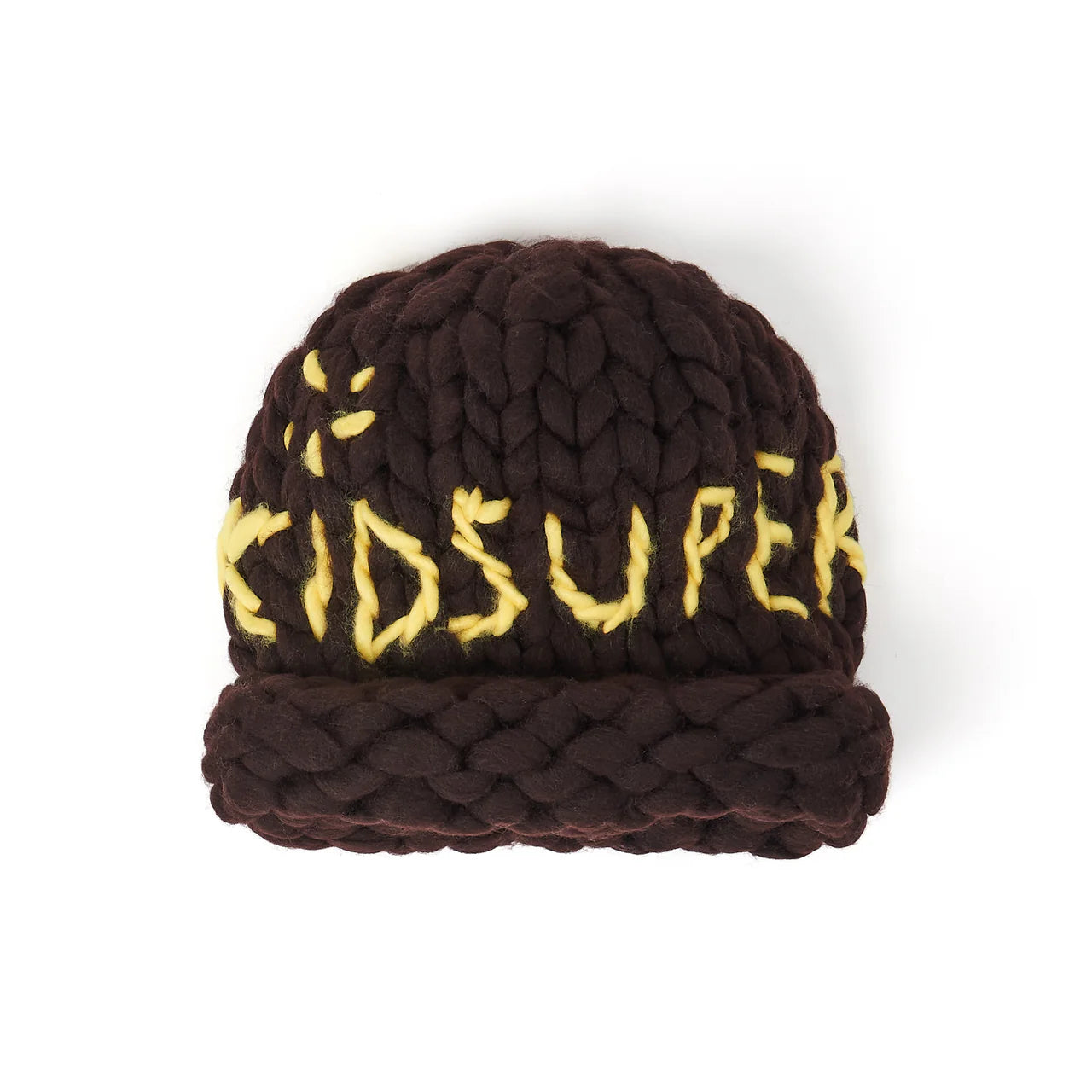[Brown] Hand Knit Chunky Knit Beanie