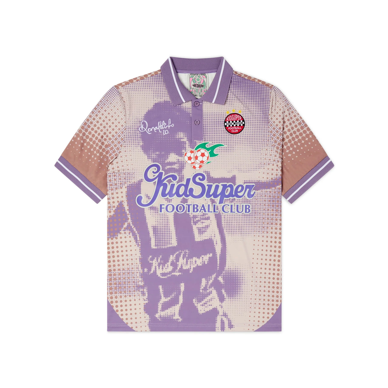 [Purple-Cream] Ronaldinho x KidSuper Soccer Jersey