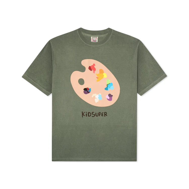 [Green/Olive] Paint Palette Tee