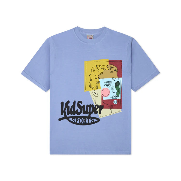 [Blue] Patched Doodle Tee