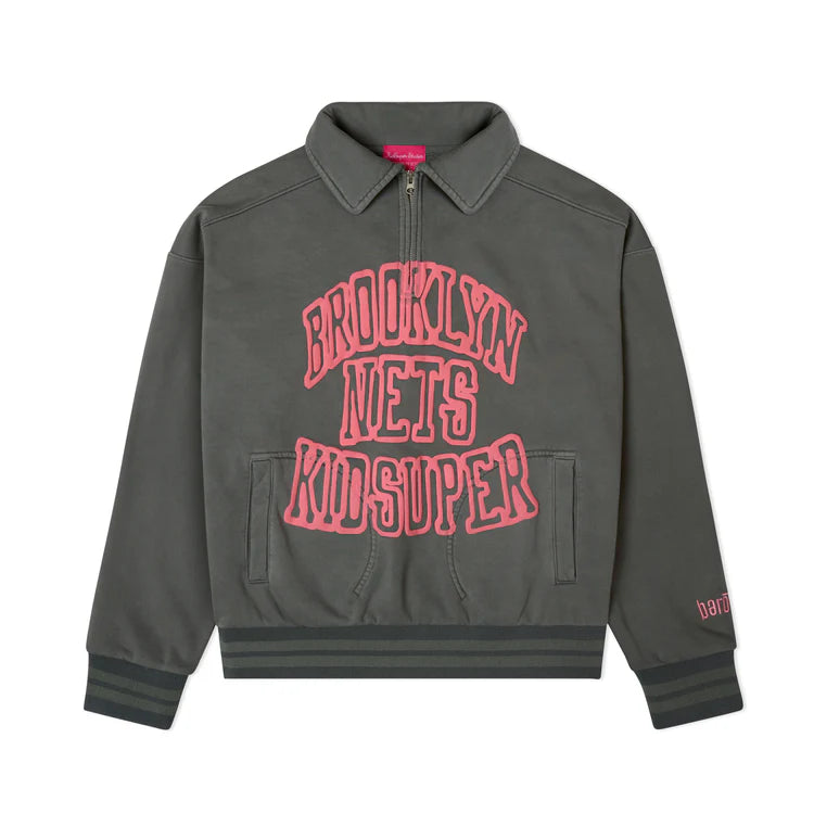 [GREY] BROOKLYN NETSX KidSuper Knit Pullover Sweater