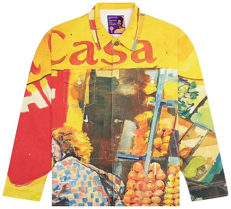 [Yellow-Multicolor] La Casa Full Print Jacket