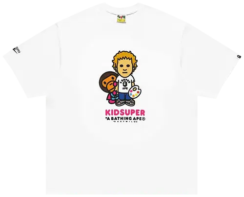 [White] BAPE x KidSuper Milo Tee