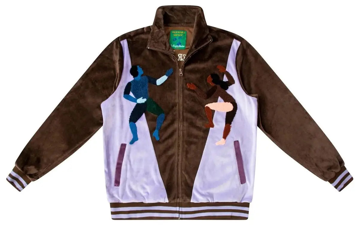 [Brown] KIDSUPER Dancer Velour Track Jacket