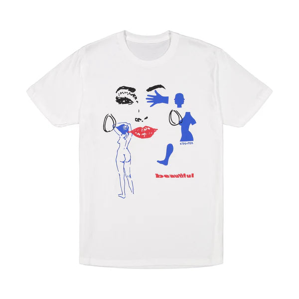 [WHITE] BEAUTIFUL BODY PARTS TEE