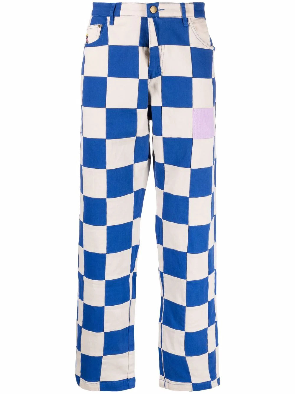 [Blue] Checkered Pants