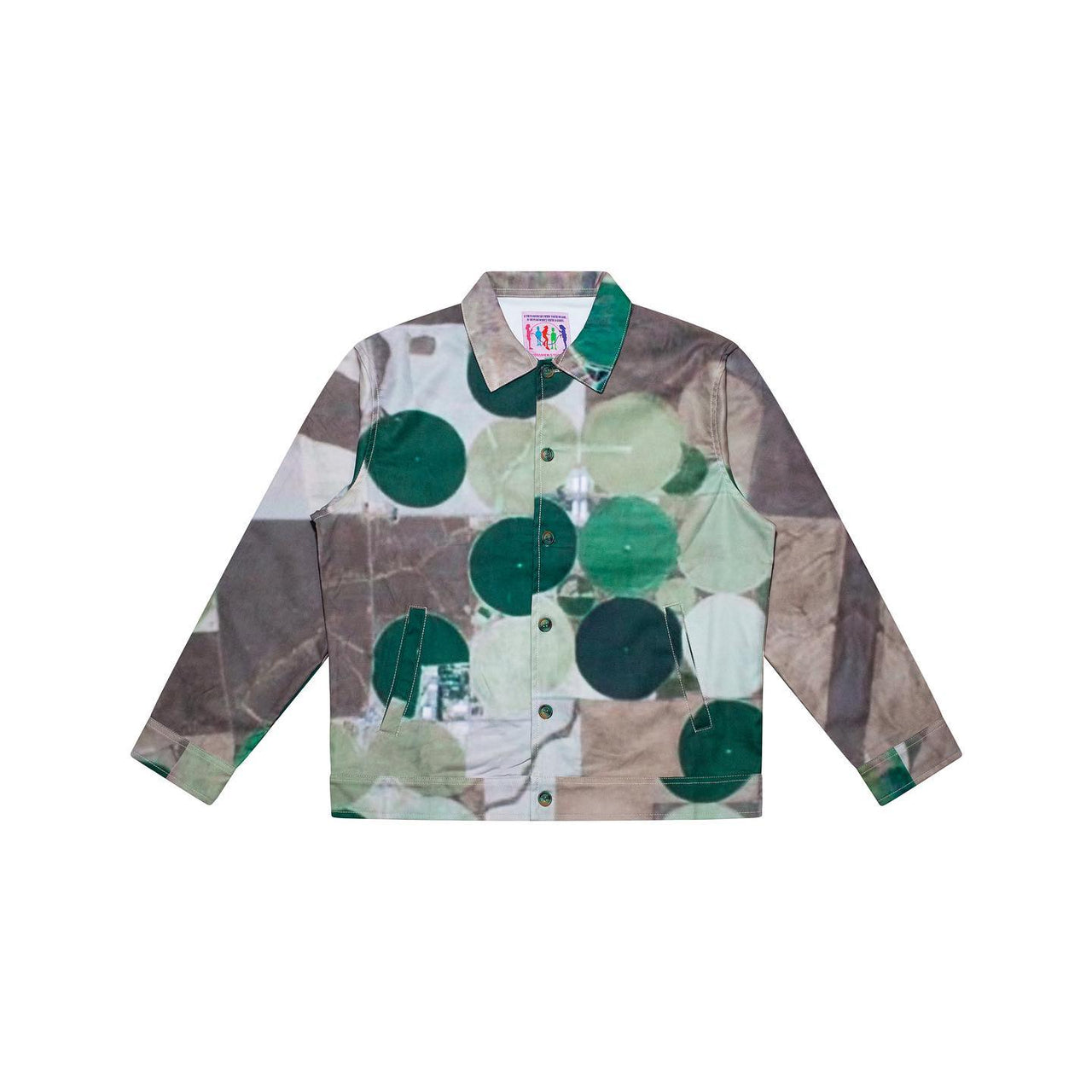 [GREEN-BROWN] KidSuper Topographic Drawstring JACKET