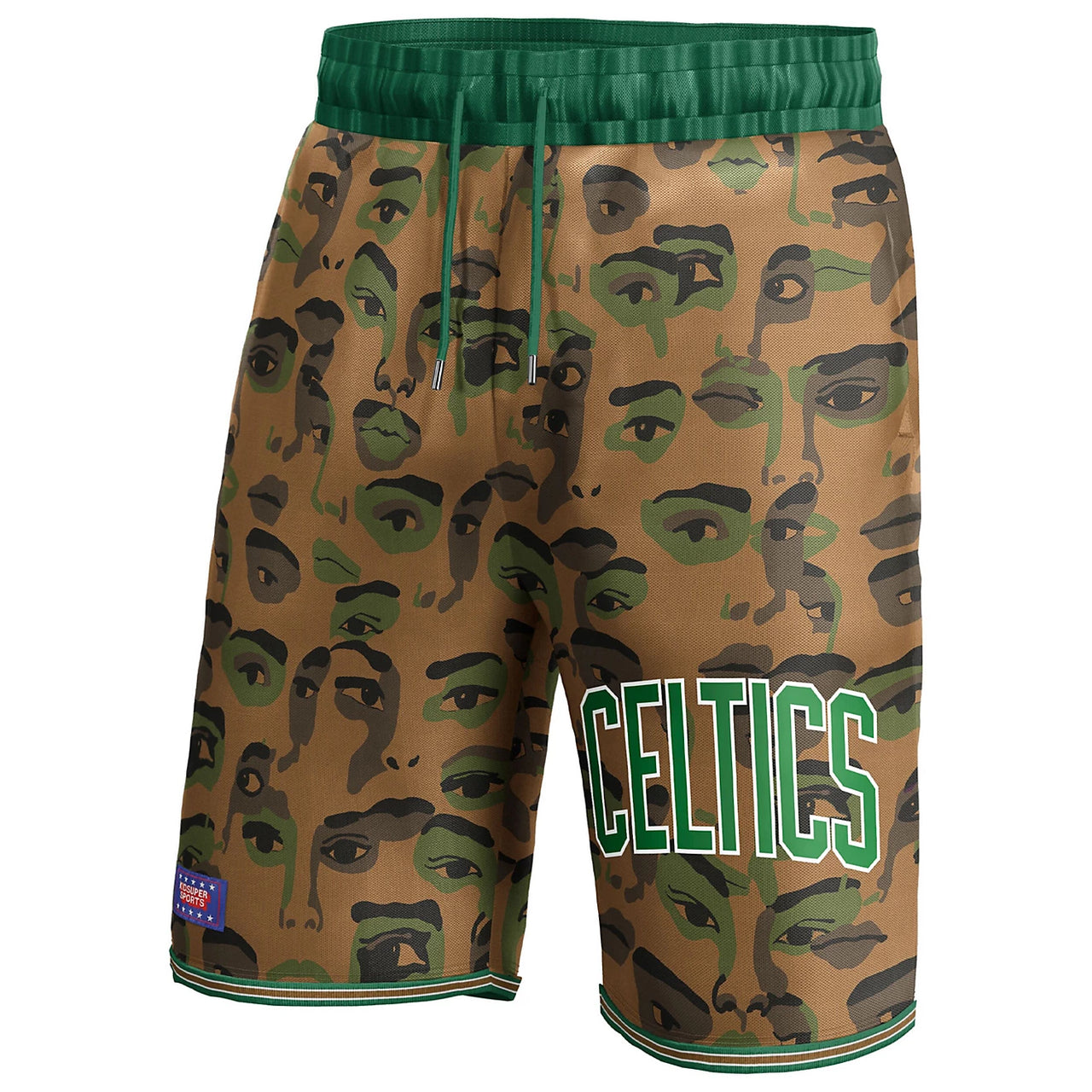 [Green/Camo] NBA X KIDSUPER Boston Celtics ShortS