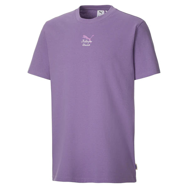 [PURPLE] PUMA X KIDSUPER CENTER LOGO TEE  PURPLE TIE-DYE