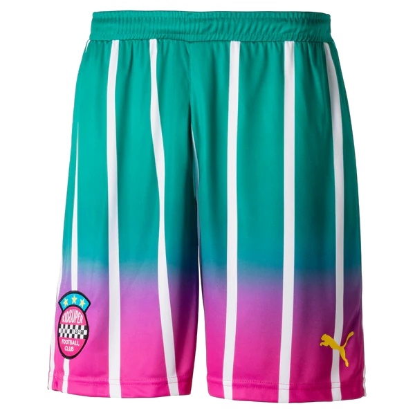 [GREEN-White-Spectra Green-Purple-Gradient] Kidsuper X PUMA Soccer Shorts