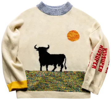 [Multicolor] Knit Sweater BULL THEME