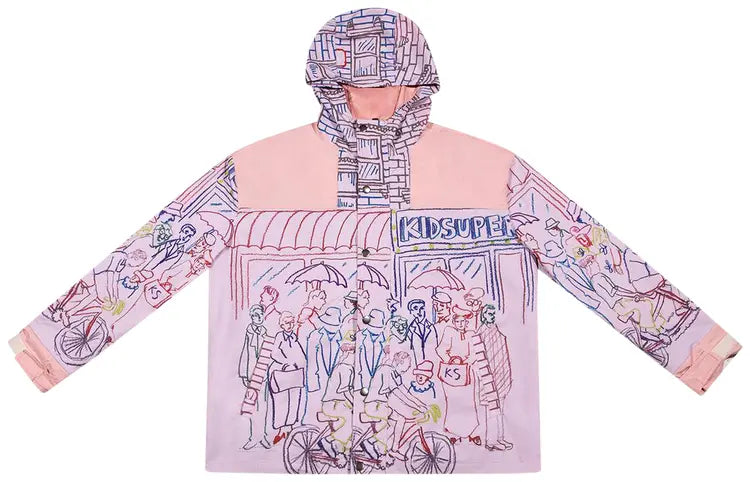 [PINK] Tandem Bike Button Up Parka