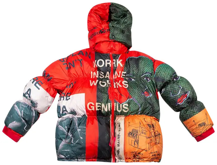 [Multicolor] Genius Collage Puffer Jacket
