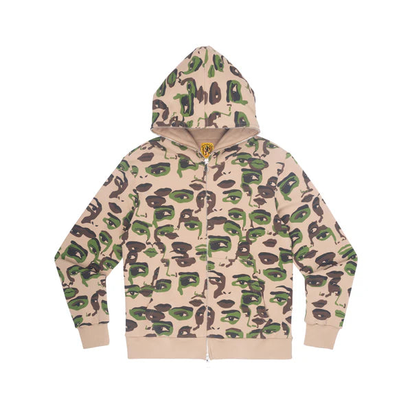 [BROWN] CAMO FACE JACKET