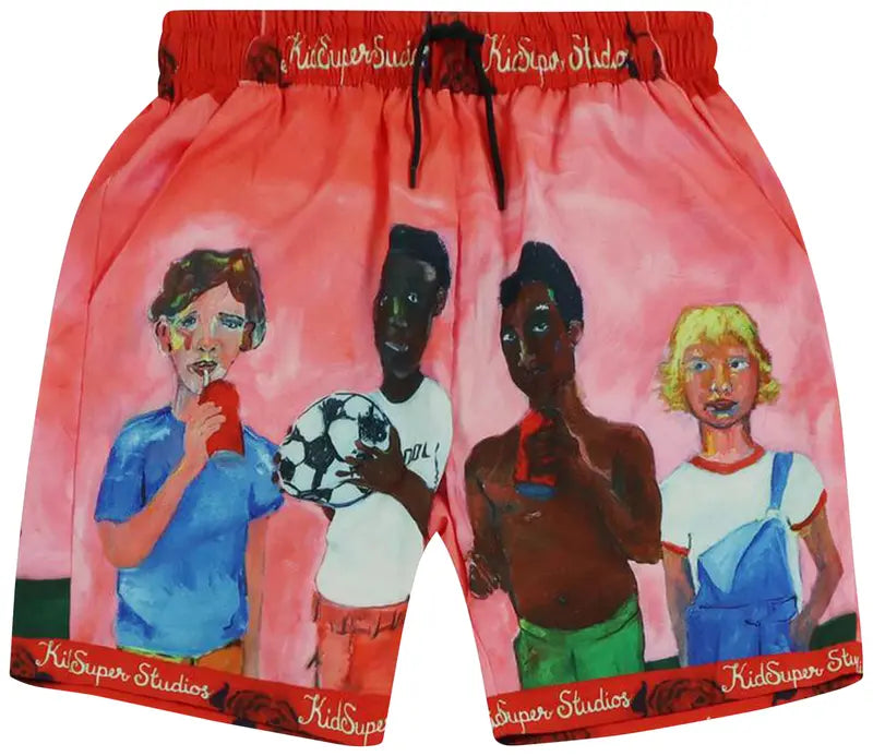 [Red/Multicolor] KidSuper Kids Shorts