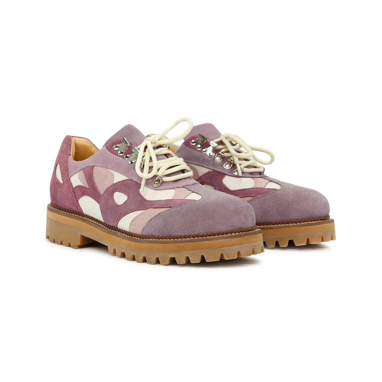 [Purple-Multi] Low Boots with Swirls
