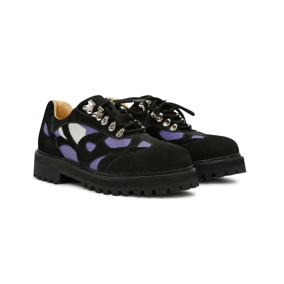 [Black-Multi] Low Boots with Swirls