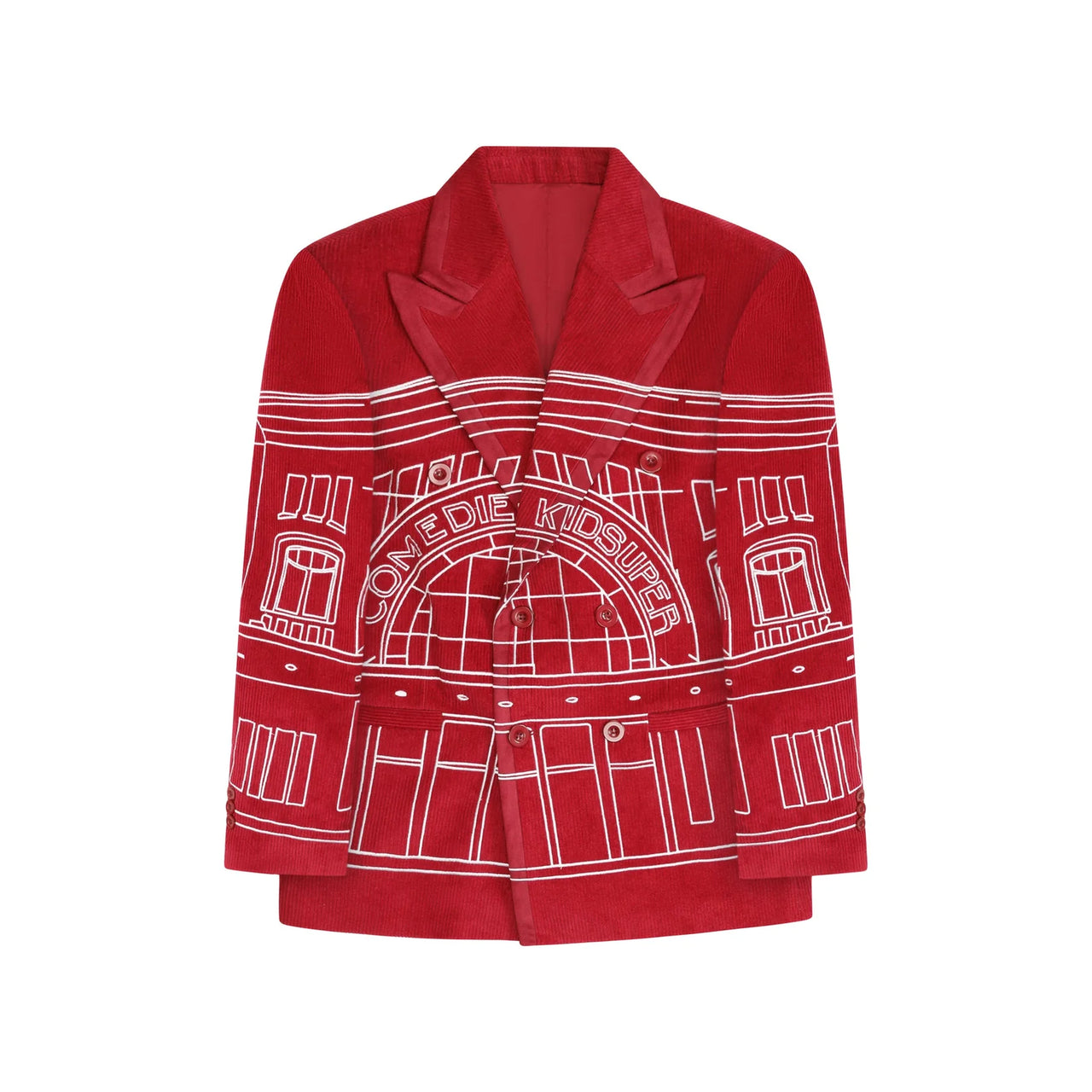 [Red-Burgundy] Comedie De KidSuper Suit Top