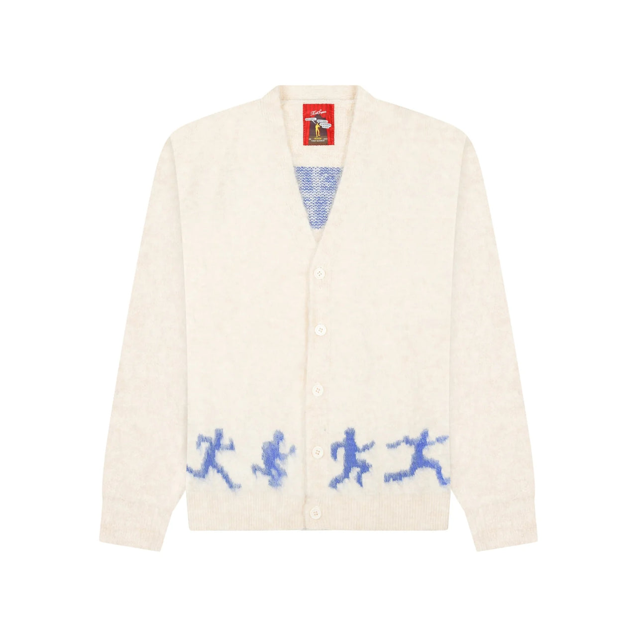 [WHITE] Running Guys Mohair Cardigan