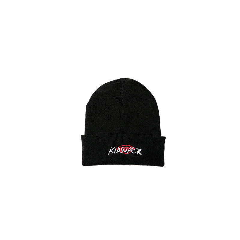 [BLACK] RS No. 9 x KidSuper Double Sided Lips Beanie