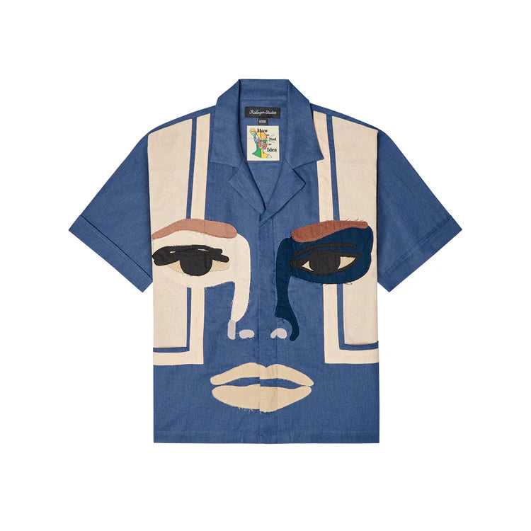 [Blue] Face Camo Shirt