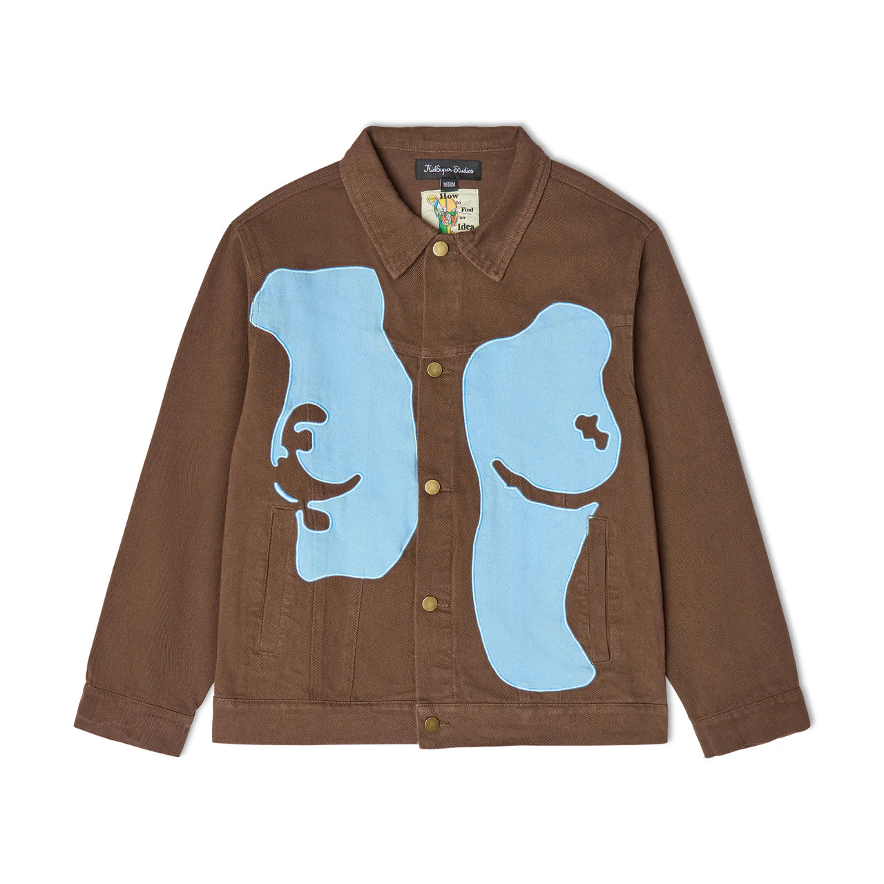 [Brown] Women Body Denim Jacket
