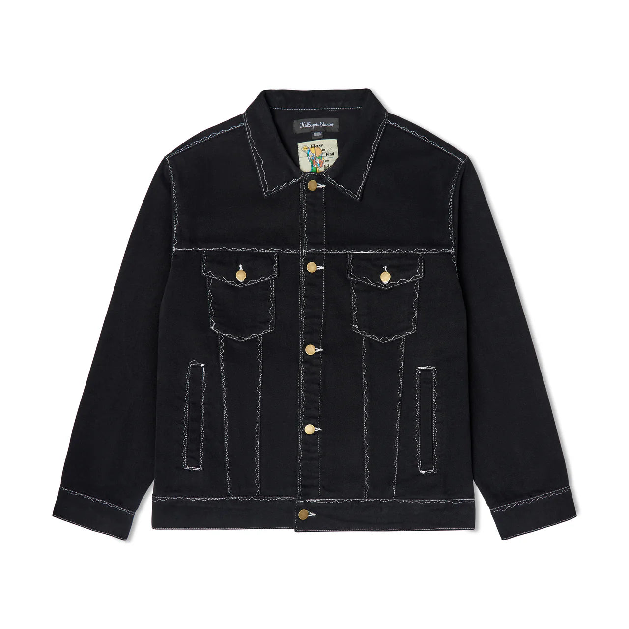 [Black] Messy Stitched Work Jacket
