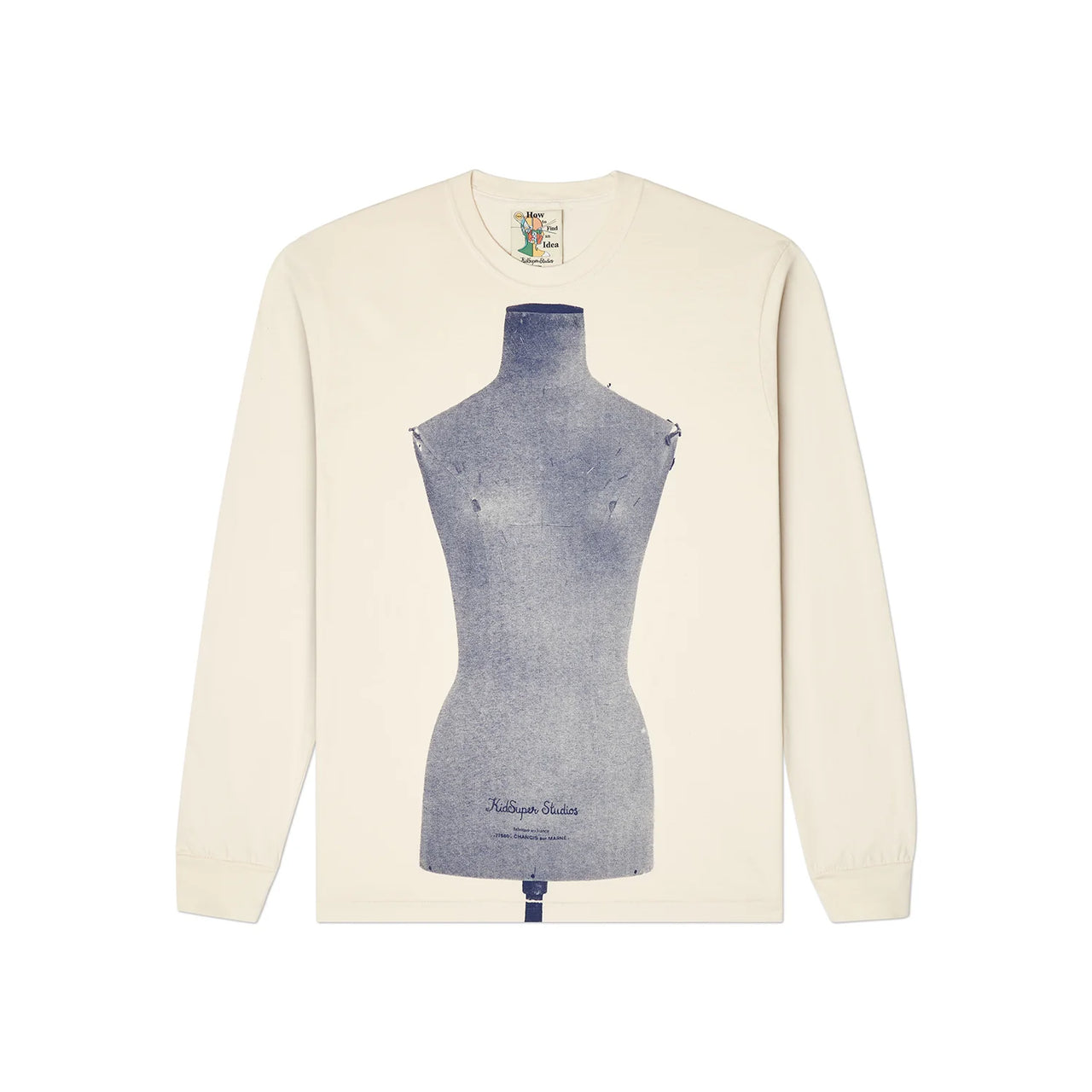 [Cream-Tan] Dress Form Long Sleeve Shirt Tee