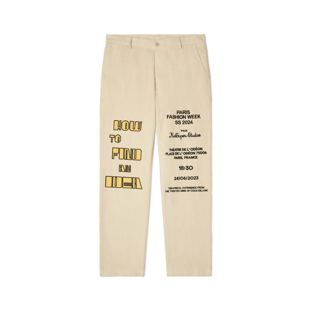 [Cream/Beige] How to Find an Idea Poster Suit Pant