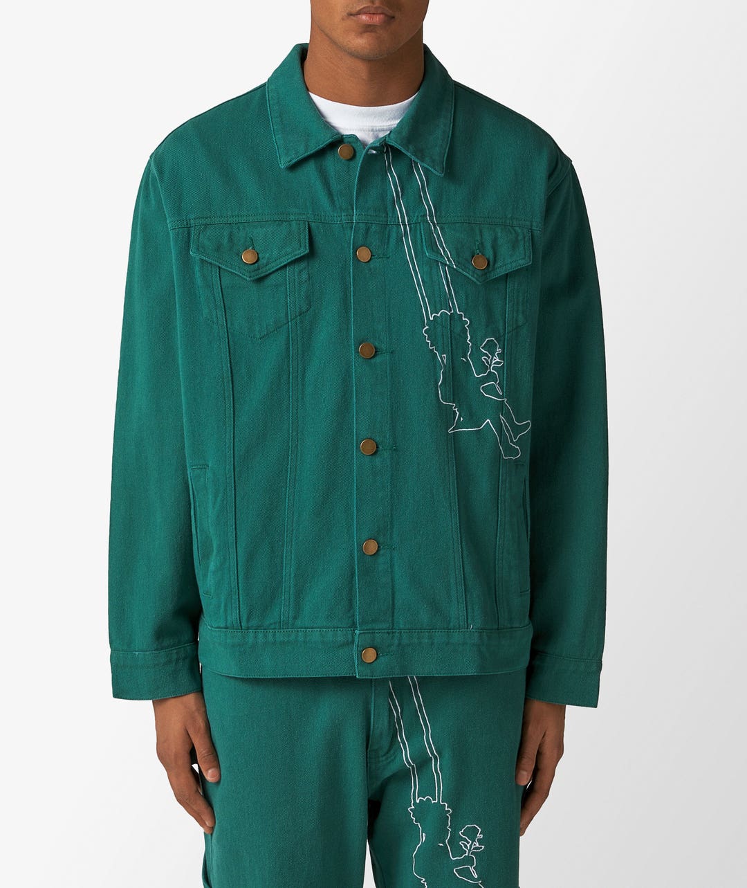 [Green/Teal] Swingset Denim Jacket