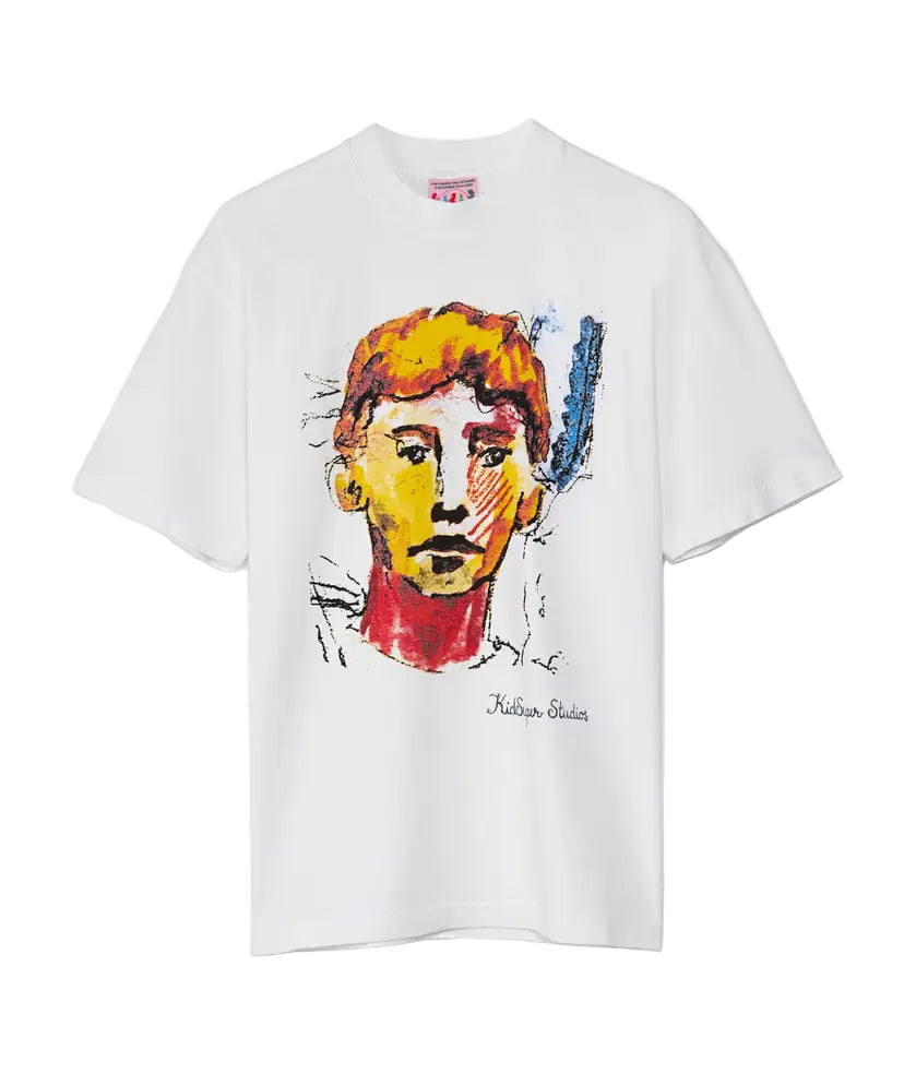 [WHITE] FACE SKETCH TEE