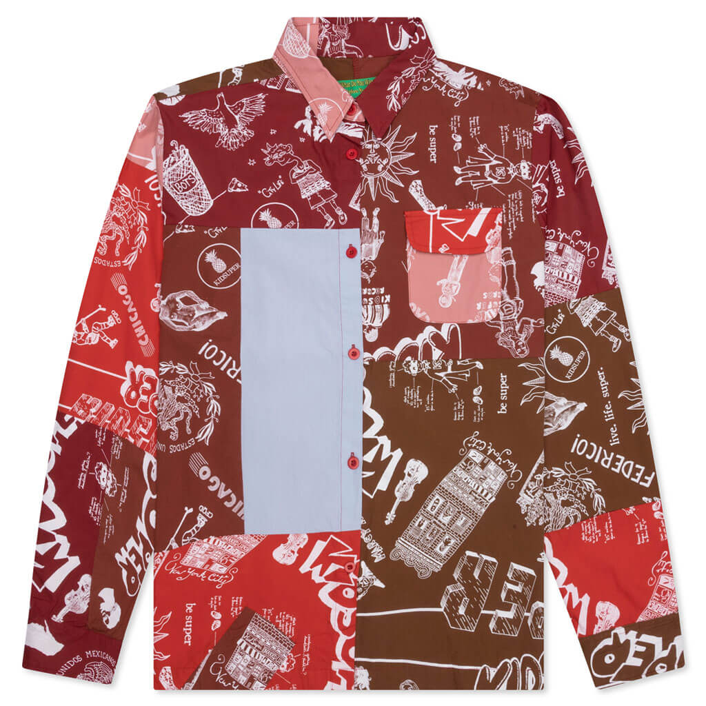 [Red] KIDSUPER'S Super Patchwork Jacket