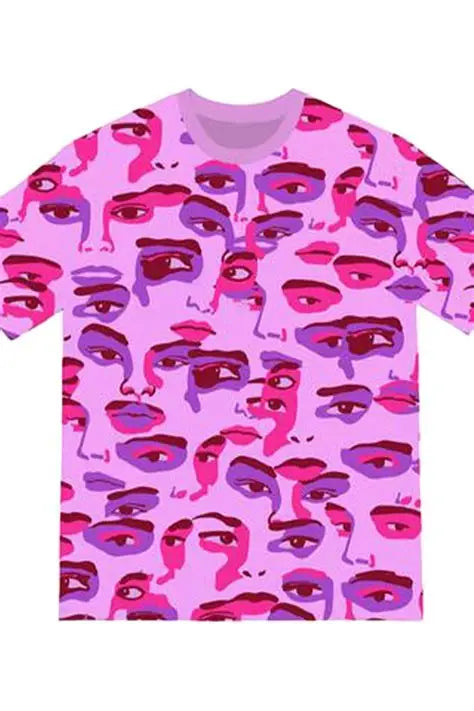 [PINK] FACE CAMO TEE
