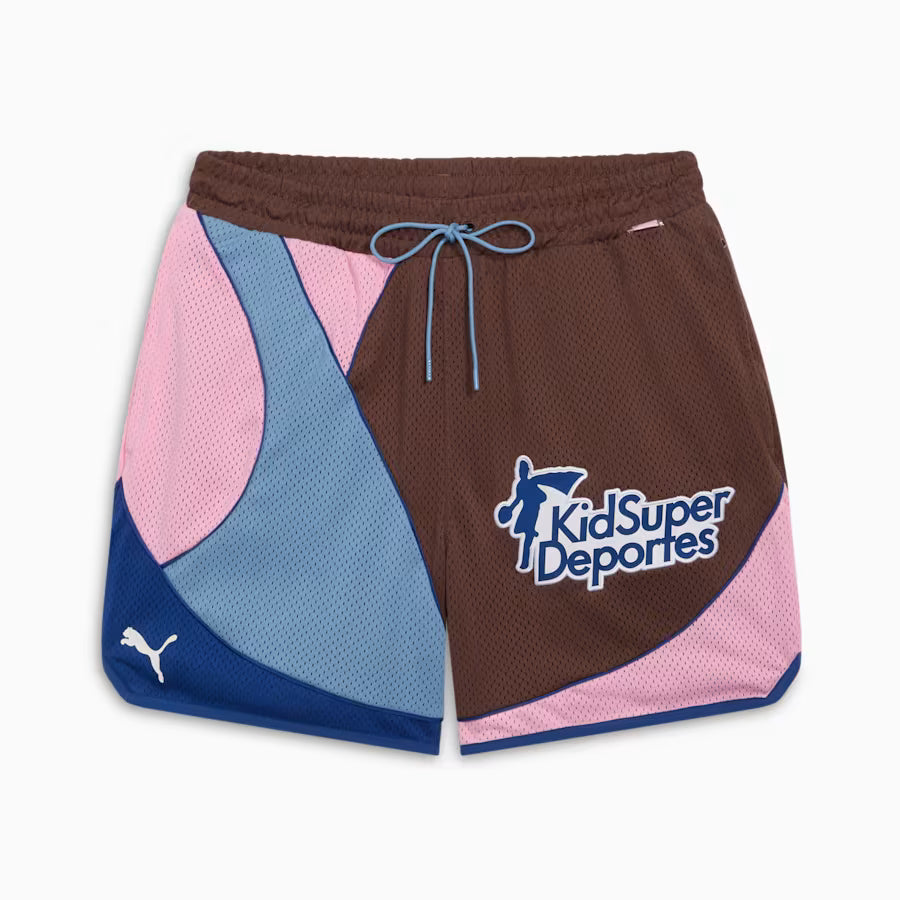 [BROWN/Chestnut Brown] HOOPS X PUMA X KIDSUPER SHORTS