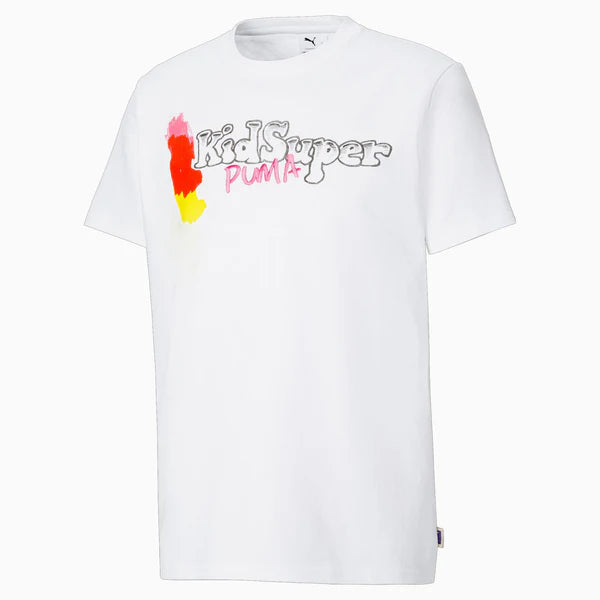 [WHITE] KIDSUPER X PUMA PAINT SPLOTCH TEE