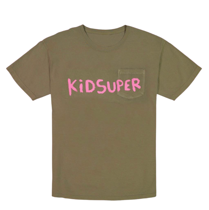 [Green/Olive-Pink] Logo Tee