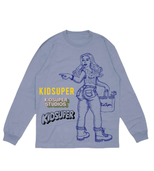 [Blue] Happy Birthday KidSuper 2019 -- [Booty Girl] Long Sleeve Tee