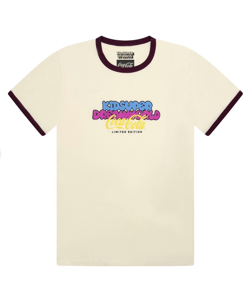 [CREAM-BROWN] KIDSUPER X COCA COLA DREAMWORLD TEE