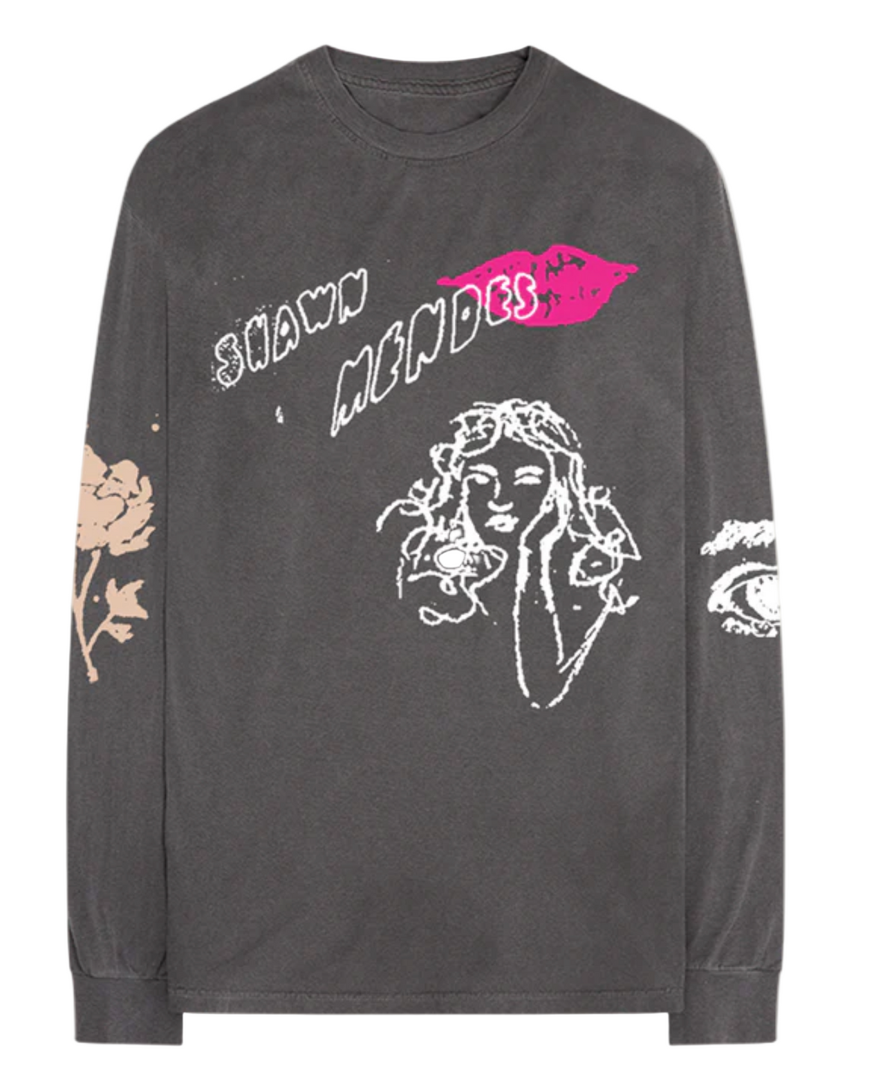 [GREY] KIDSUPER X SHAWN MENDES THE TOUR SKETCH LONG SLEEVE TEE