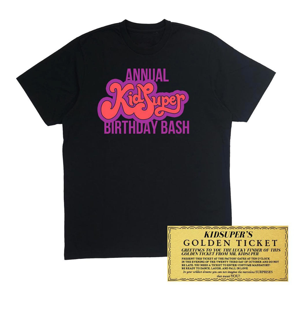 [BLACK-PURPLE] Happy Birthday KIDSUPER 2021! Birthday Long Sleeve Tee