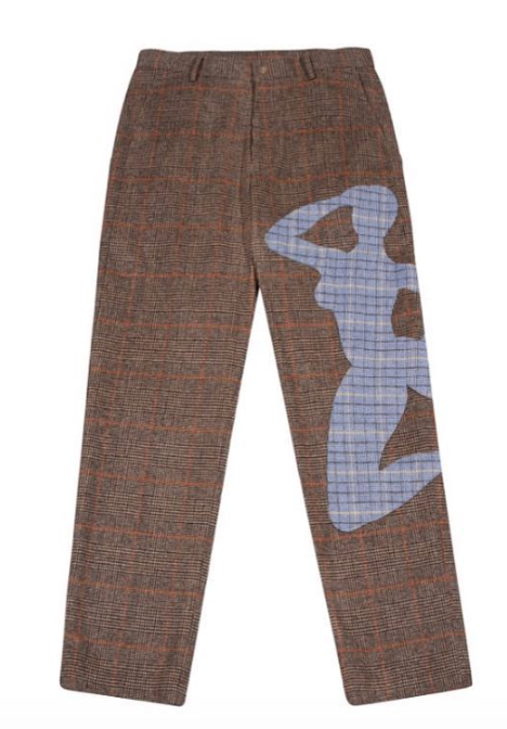 [BROWN-BLUE] RUNNER PLAID SUIT Bottom