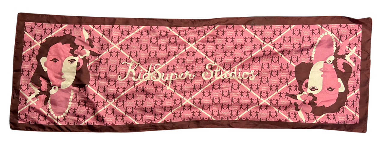 [PINK-BROWN] Dancing Ladies Scarf