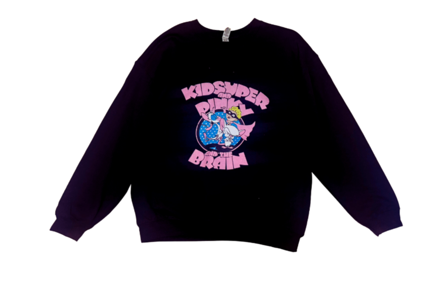 [BLACK] Pinky and the Brain x Kidsuper Crew Neck Sweater