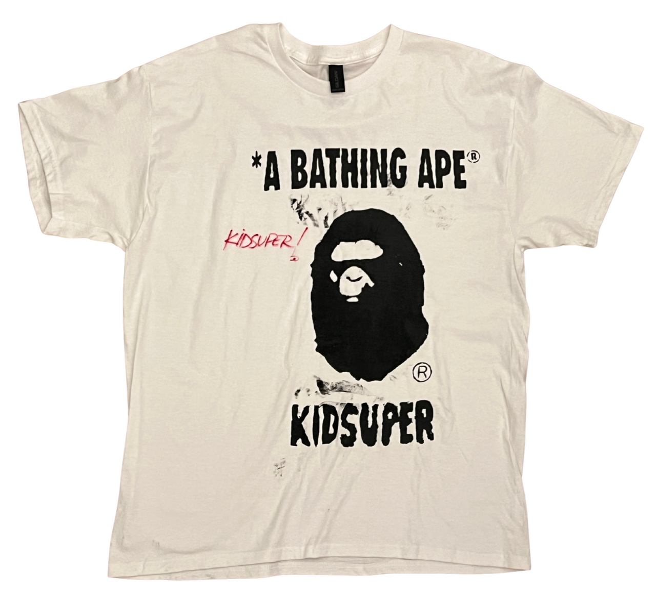 [WHITE] BAPE X KIDSUPER ORIGINAL SCREEN PRINT TEE